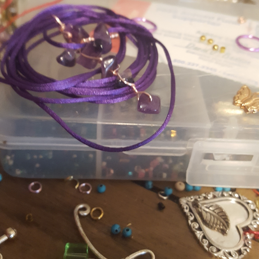 Purple Beaded Necklace